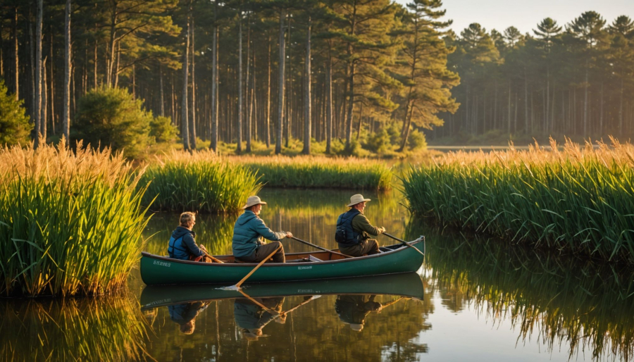 Comment profiter du courant d'huchet lors d'un sejour camping dans les landes ?